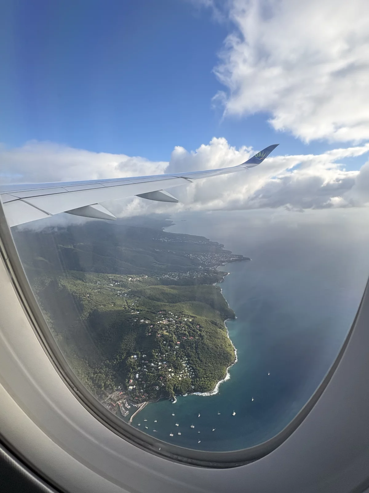 Vue avion Guadeloupe
