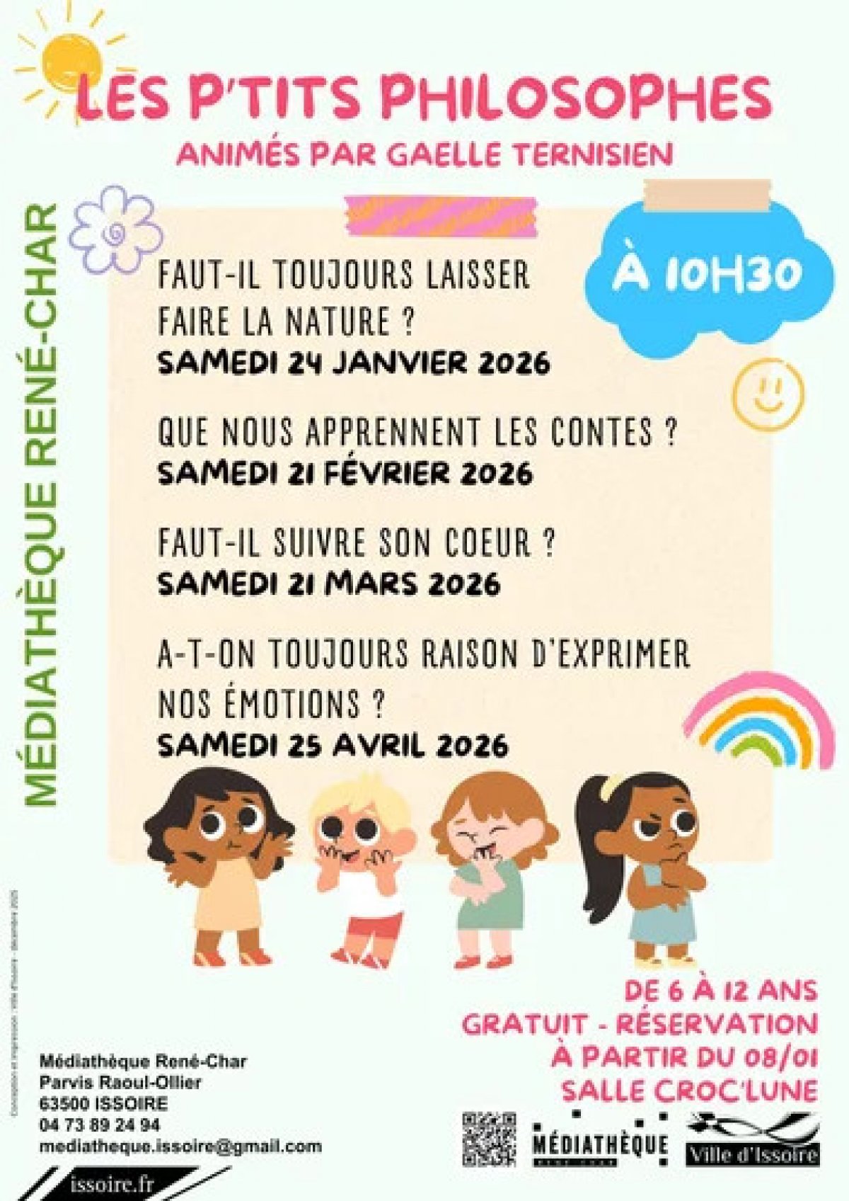 Affiche de l'événement : Les P'tits philosophes