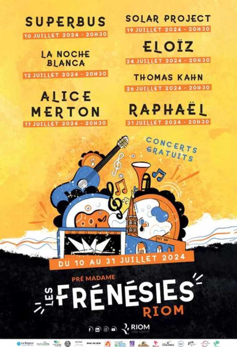 Affiche du festival Les Frénésies à Riom