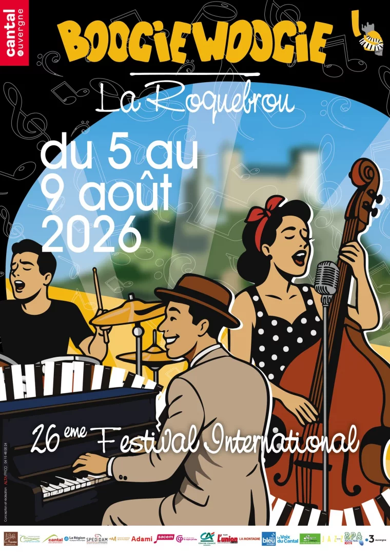 Affiche du Festival Boogie Woogie à Laroquebrou 2026