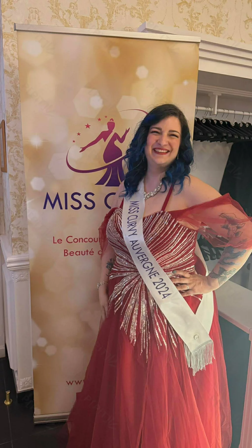 Julie à l'élection de Miss Curvy France