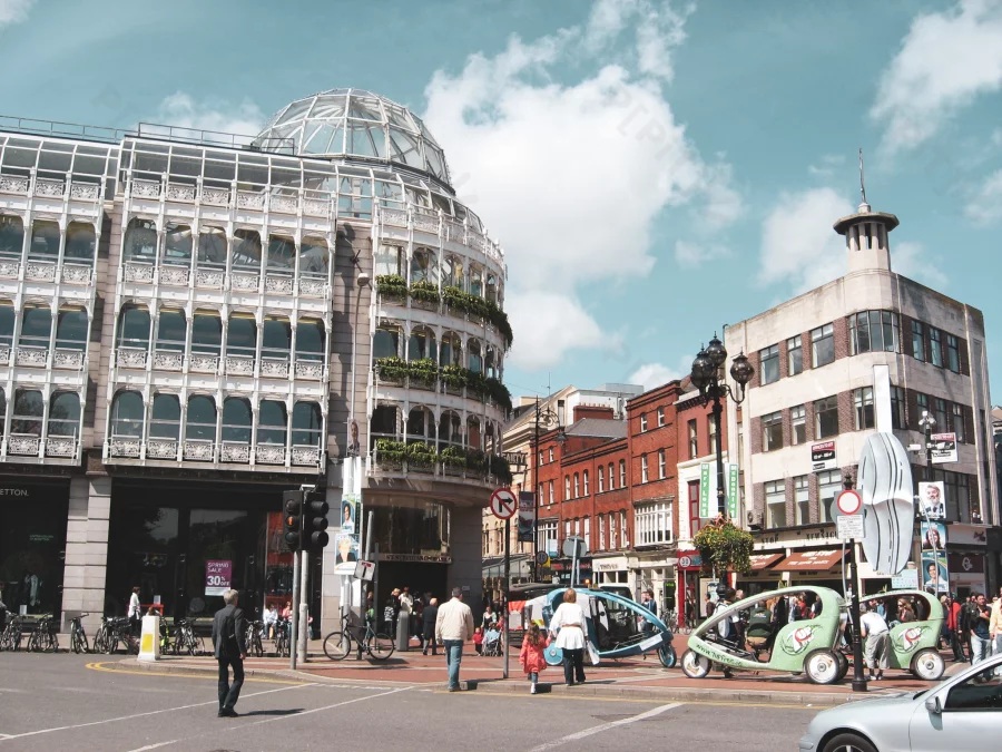 Dans le centre de Dublin.