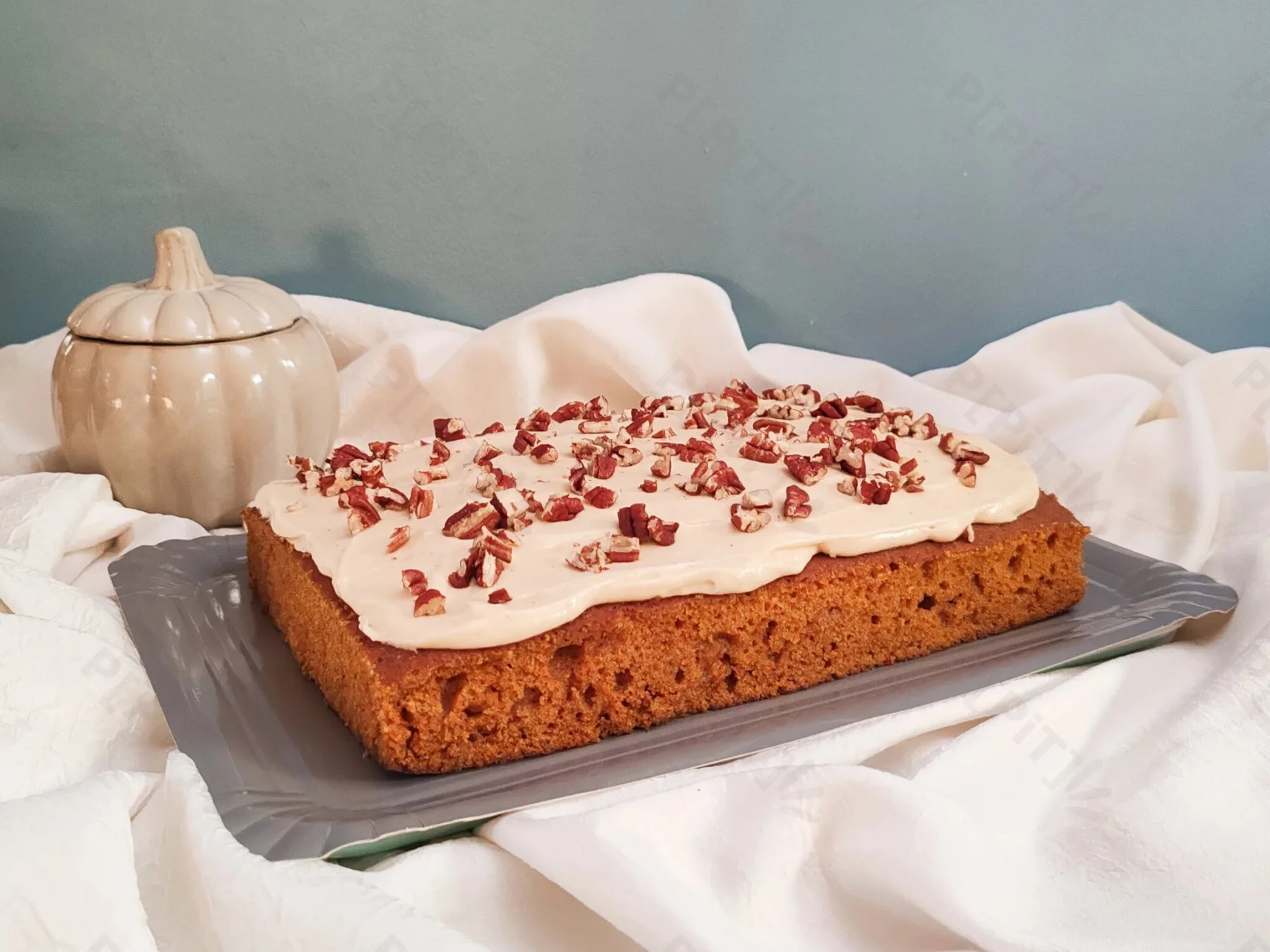 Le Pumpkin Cake de Marine, généreux et doré.